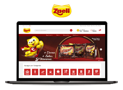 Mockup do site Zaeli